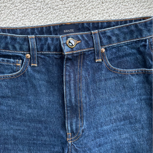 Khaite Gabbie Flare Dark Blue Denim Jeans Size 27 - Picture 2 of 3